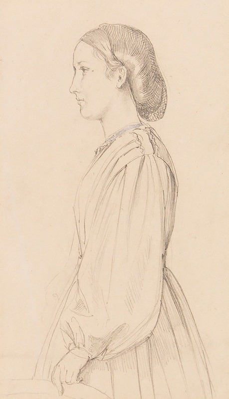 Giovane donna di profilo